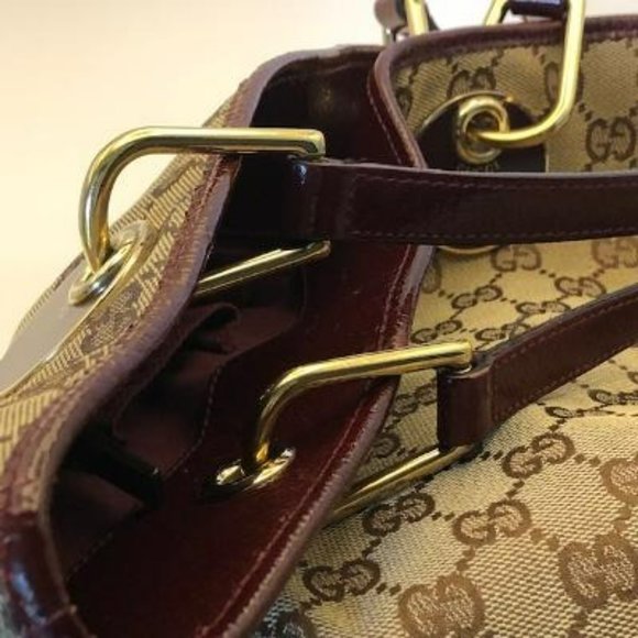 Vintage Gucci Eclipse Leather Tote/Shoulder Bag - Picture 8 of 12